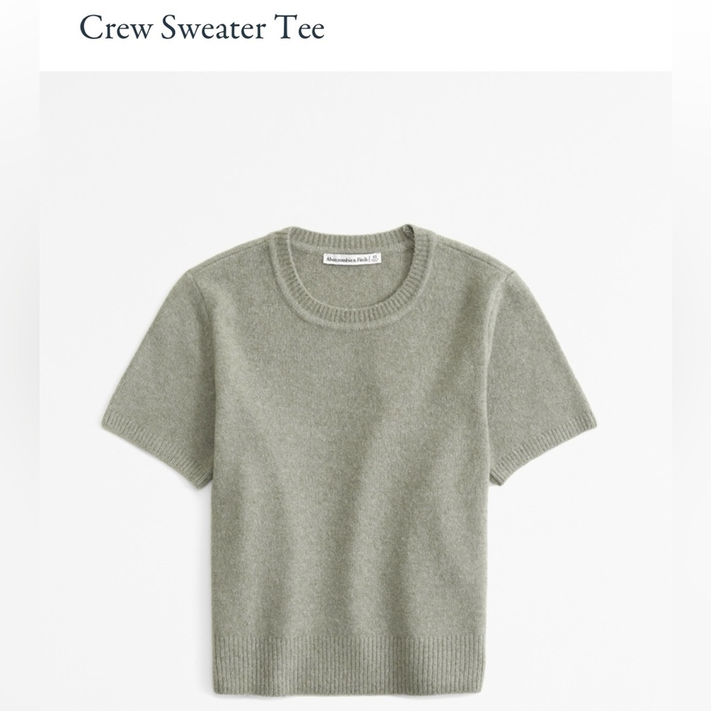 NWT Abercrombie & Fitch Crew Sweater Tee in green